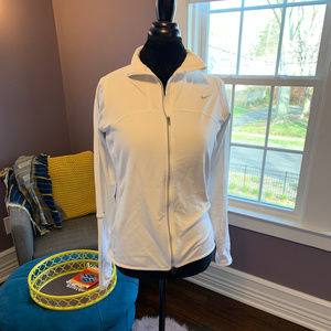 Nike White Running Full Zip Jacket